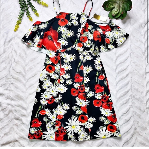 Alexia Admor Poppy Cold Shoulder Flounce Dress NWT - Picture 5 of 5